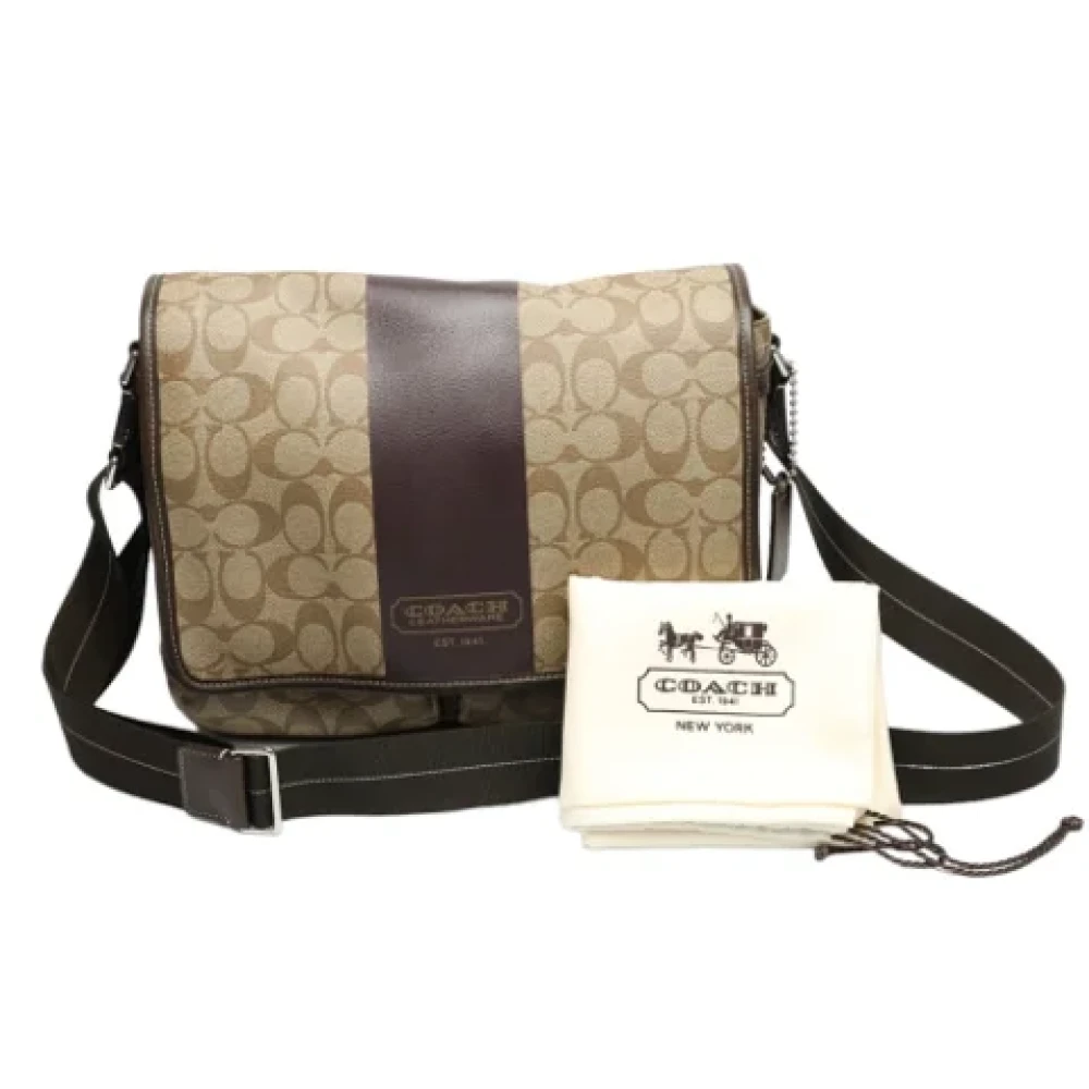 Coach Pre-owned Fabric shoulder-bags Brown Dames
