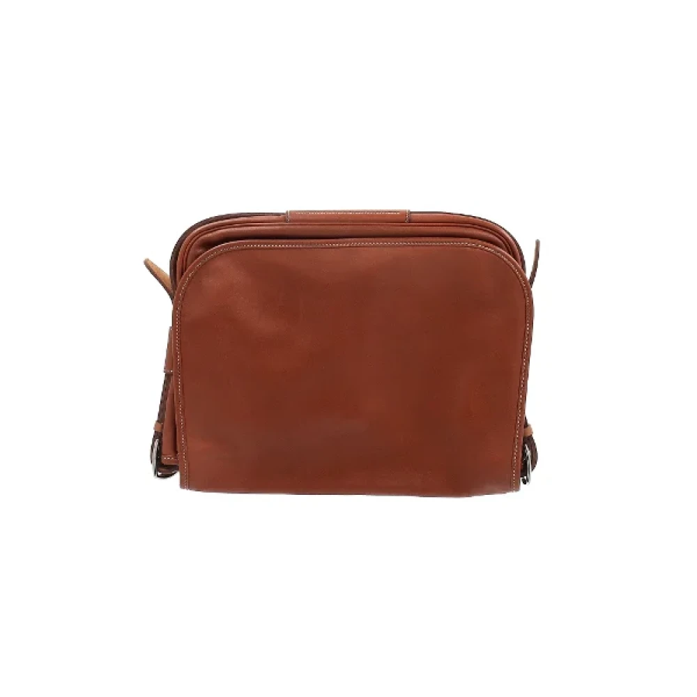 Hermès Vintage Pre-owned Leather crossbody-bags Brown Dames