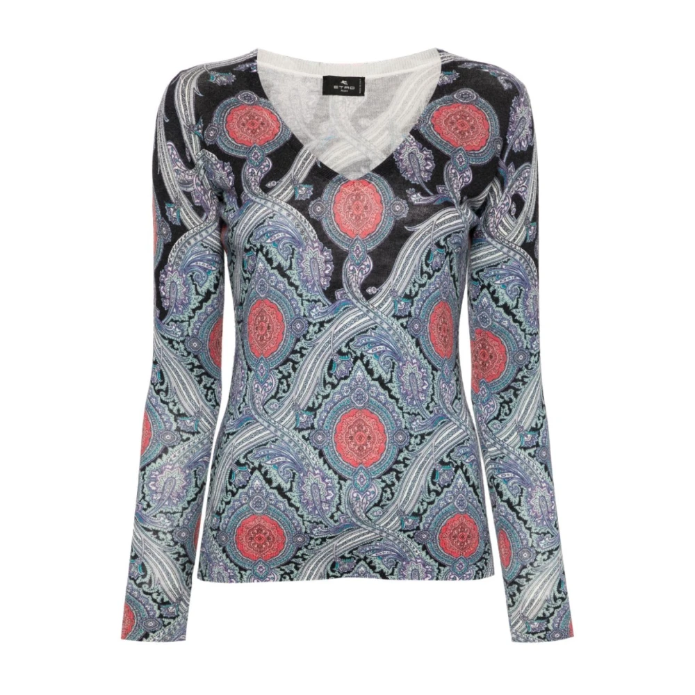 ETRO Casual Gestreept Jersey Shirt Multicolor Dames