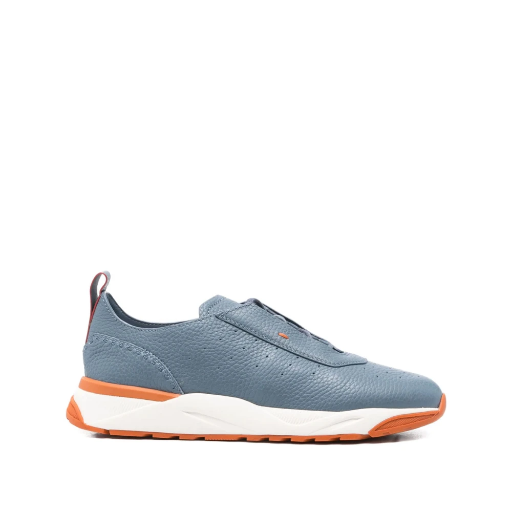 Santoni Men's Blue Casual Trainers For - Sneakers - 9 Uk - Shoes