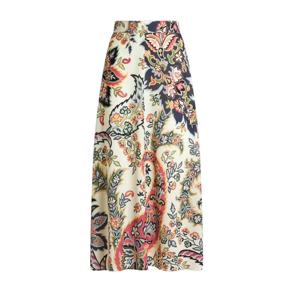 ETRO Paisley Print High-Waisted Flared Rok Multicolor Dames