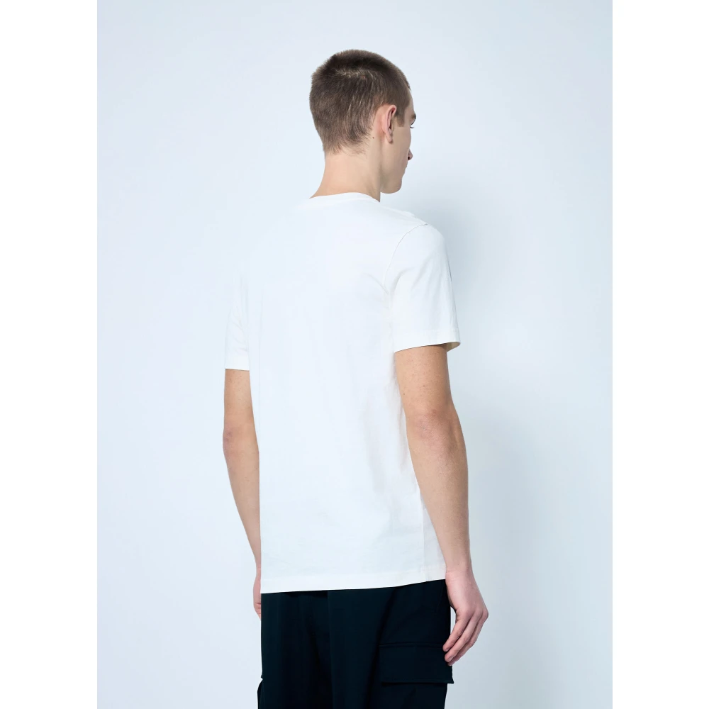 Moncler Katoenen Jersey Logo Print T-Shirt White Heren