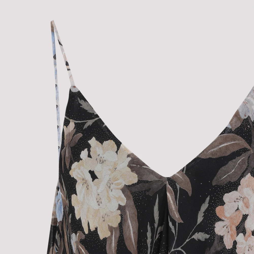 Zimmermann Zwarte Inca Lily Zakdoek Top Multicolor Dames
