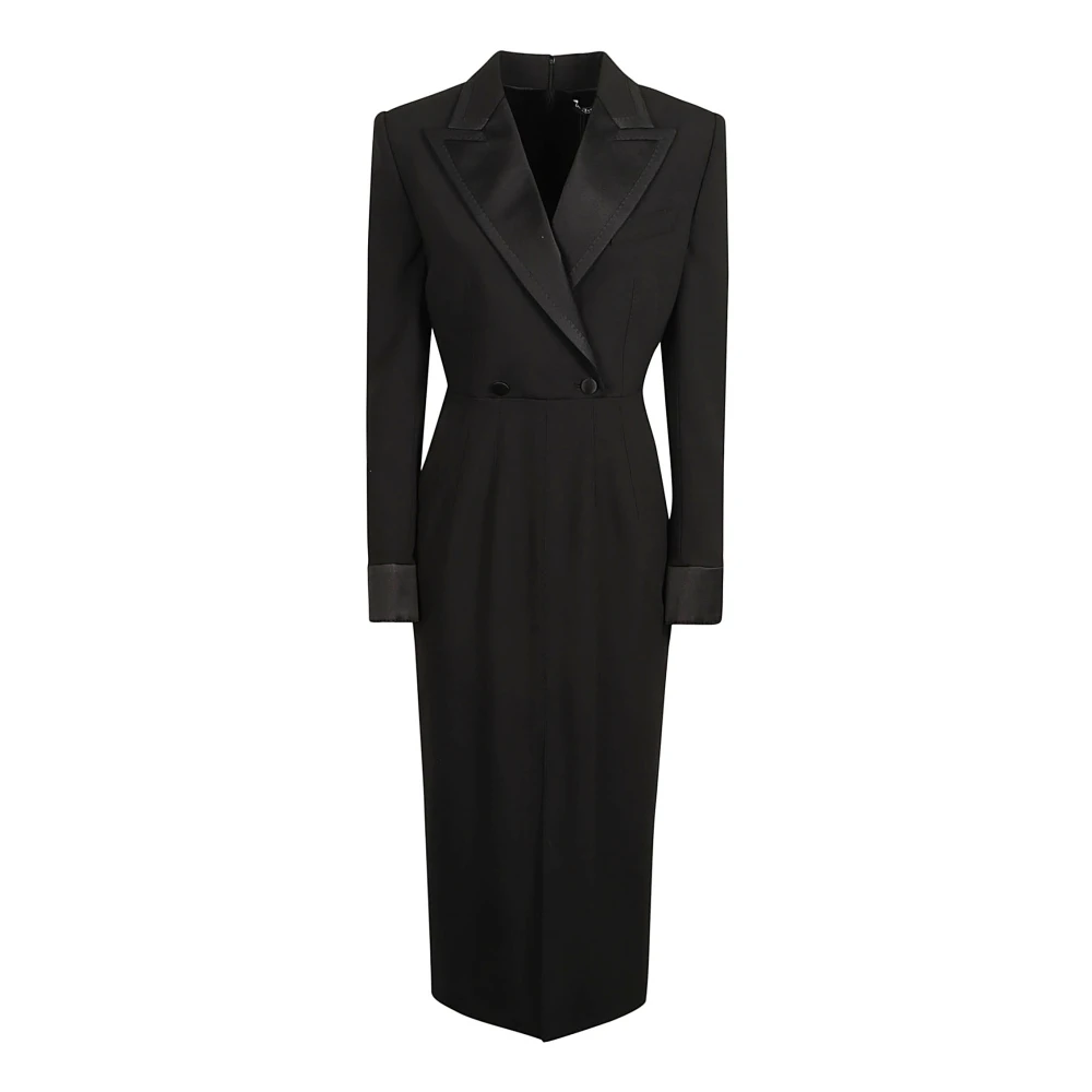 Dolce & Gabbana Zwarte Midi Jurk met Klassieke Stijl Black Dames
