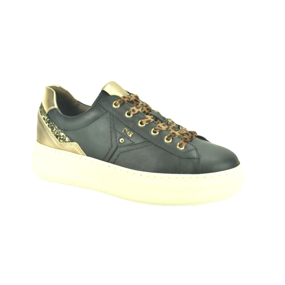 Nerogiardini Sneaker+luipaard N. DZ Dames Schoenen Zwart