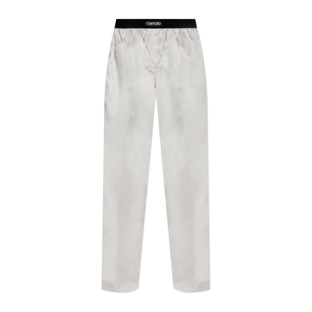 Tom Ford Mannelijk Grijs Nachtkleding Heren, Xs, Zijden Pyjamabroek