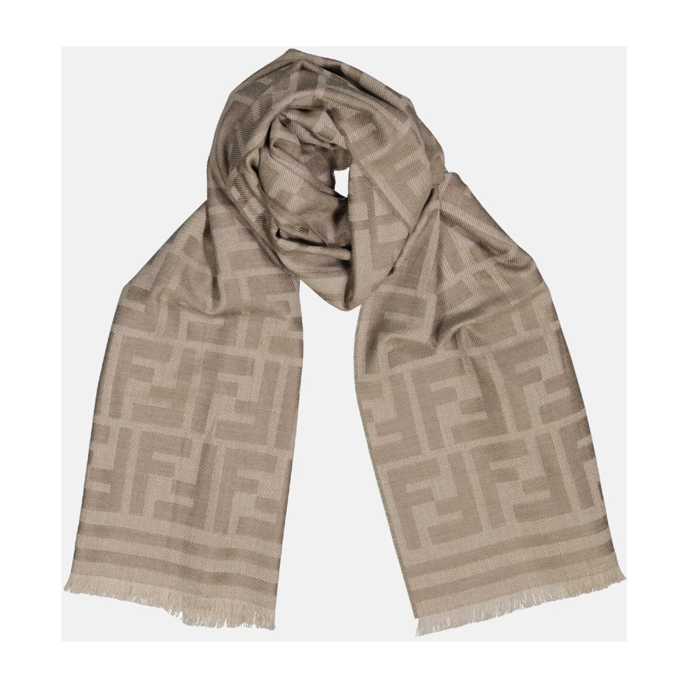 Fendi FF Sjaal Herfst-Winter Collectie 2024 Brown Heren