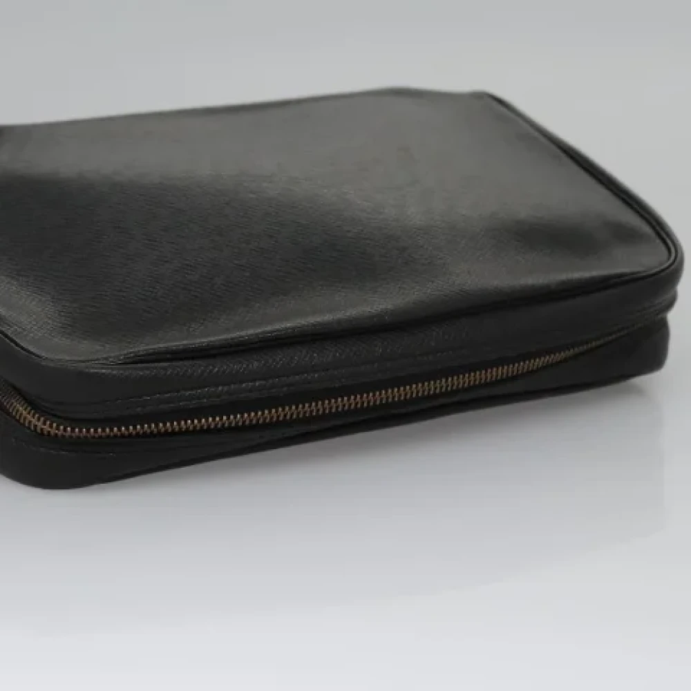 Louis Vuitton Vintage Pre-owned Leather clutches Black Dames