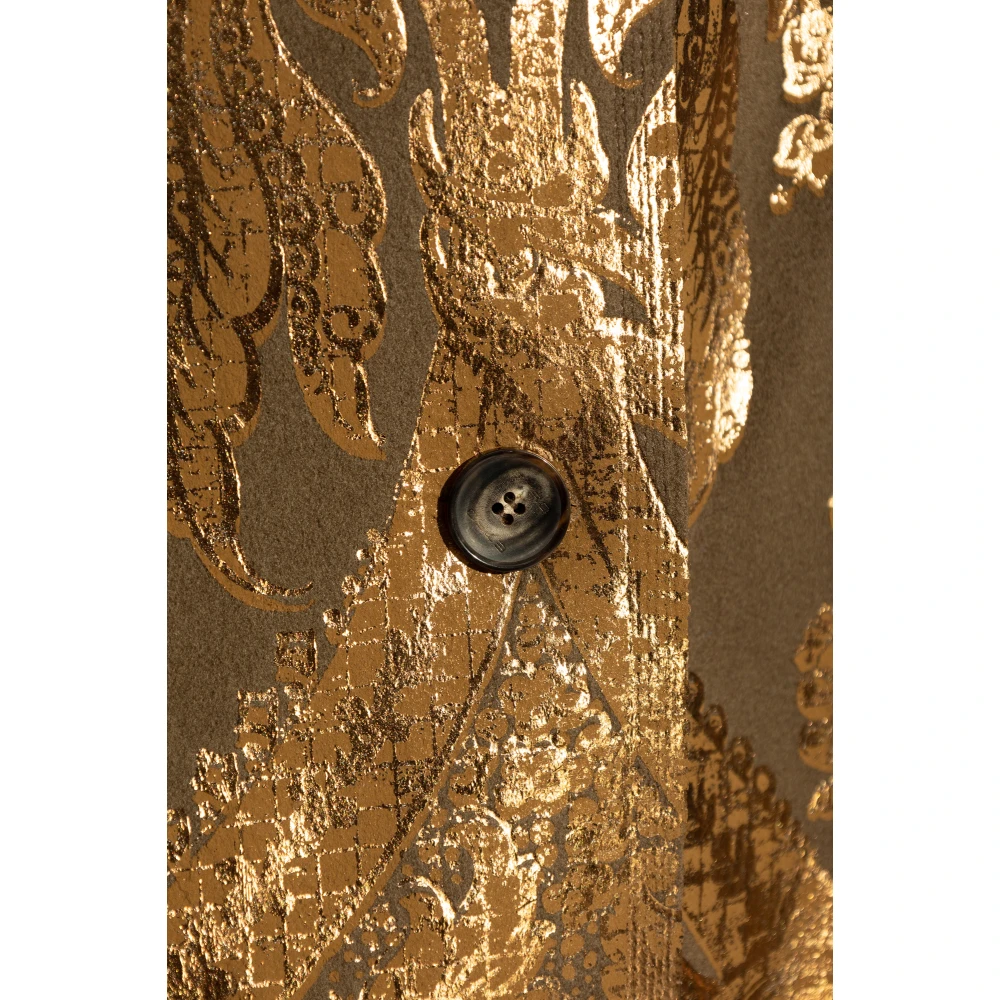ETRO Jas met glanzende print Green Dames