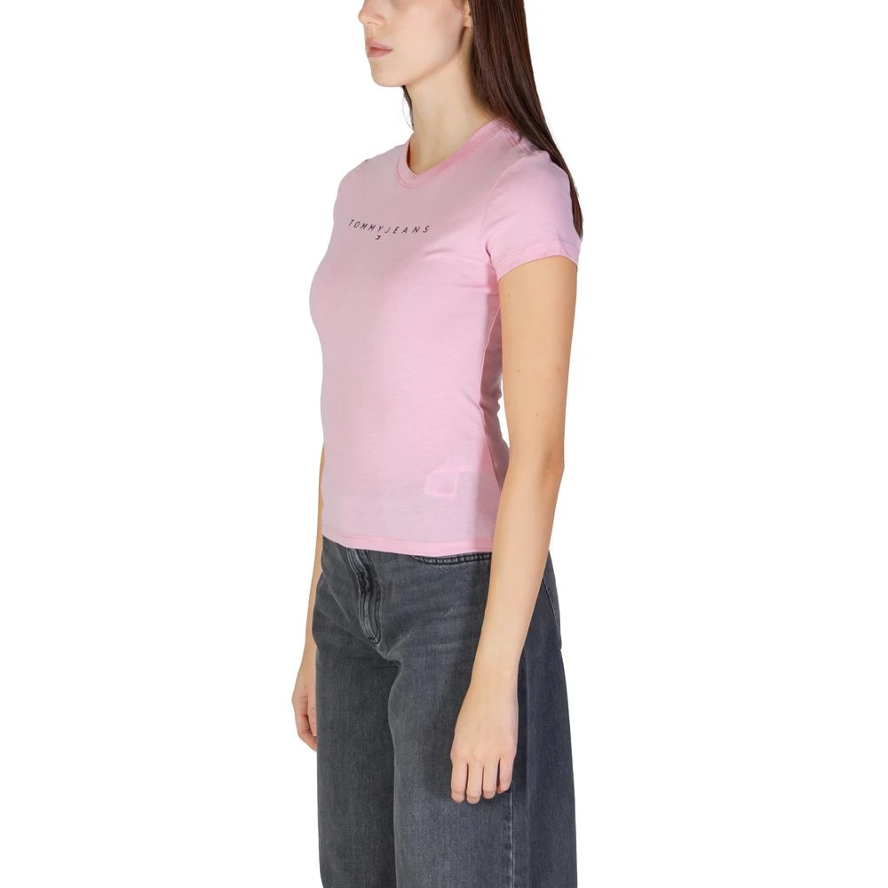 Tommy Jeans Multicolor Katoen Dames Tops & T-Shirt Pink Dames