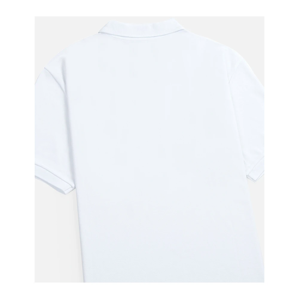 Moschino Wit Logo Geborduurd Poloshirt White Heren