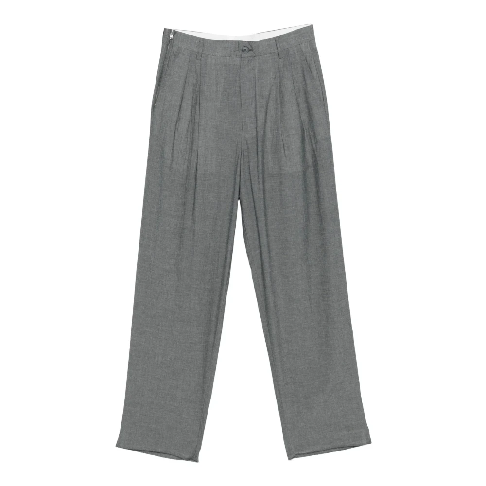 Magliano Men's Gray Wide Pleated Trousers - Wide Trousers - M - Trousers