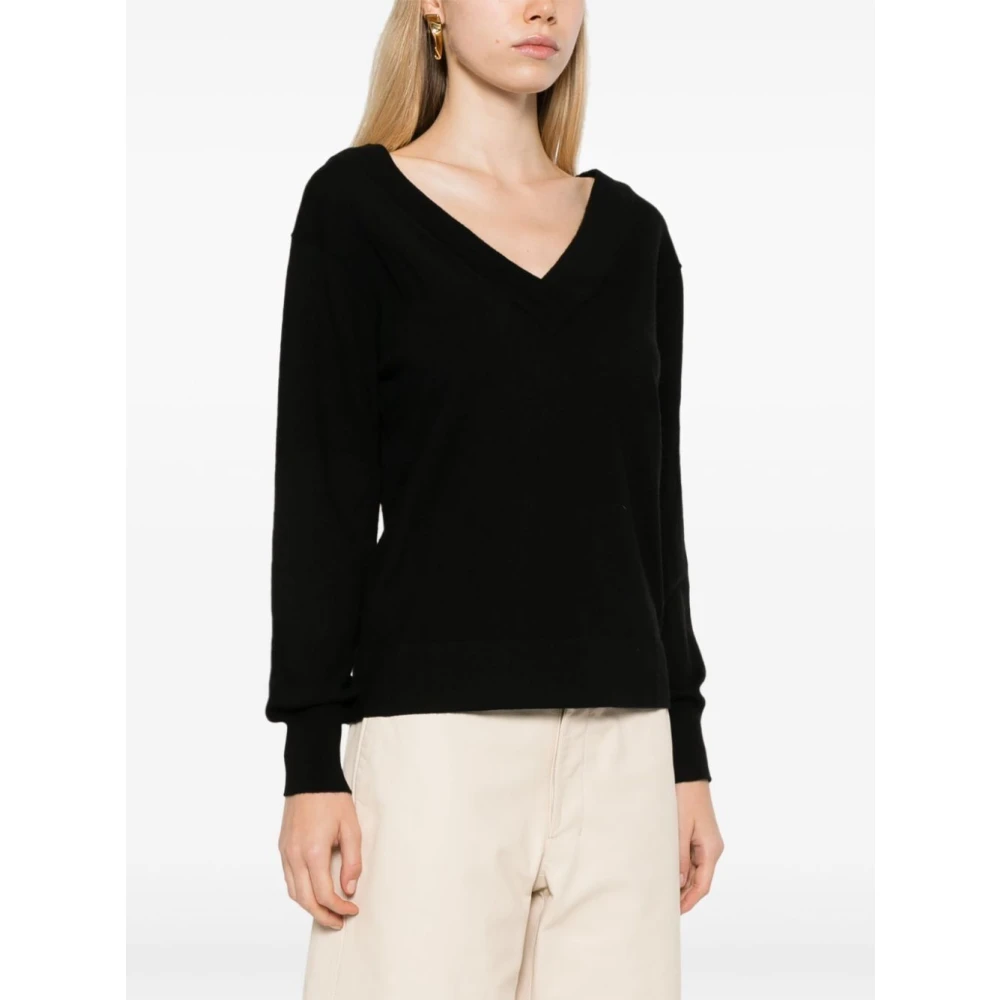 P.a.r.o.s.h. Zwarte Gebreide Top Black Dames