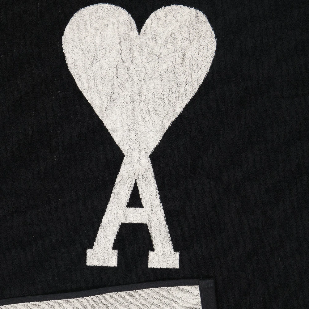 Ami Paris Strandlaken Heart Friend Black Unisex