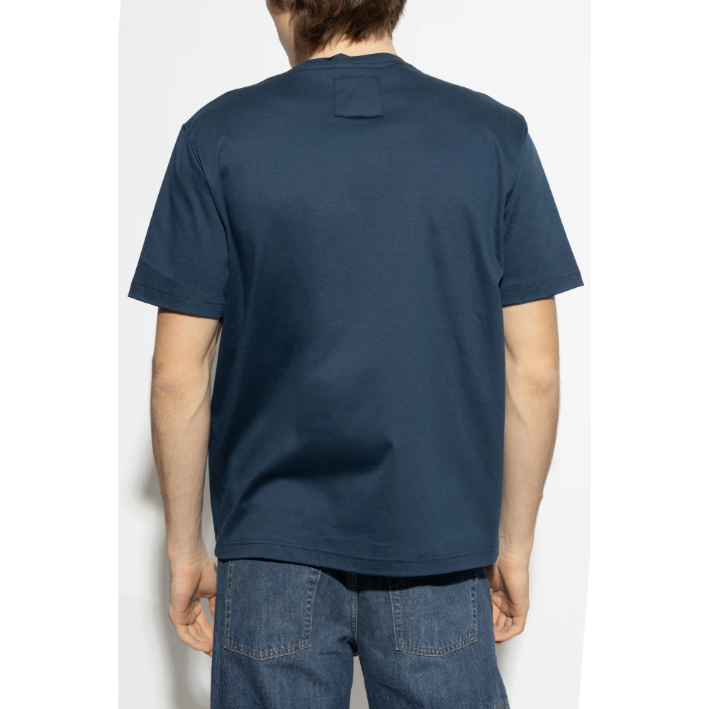 Lanvin Logo T-shirt Blue Heren