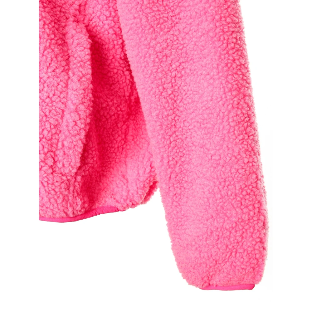 American vintage Gezellig Fleece Jack met Rits Pink Dames