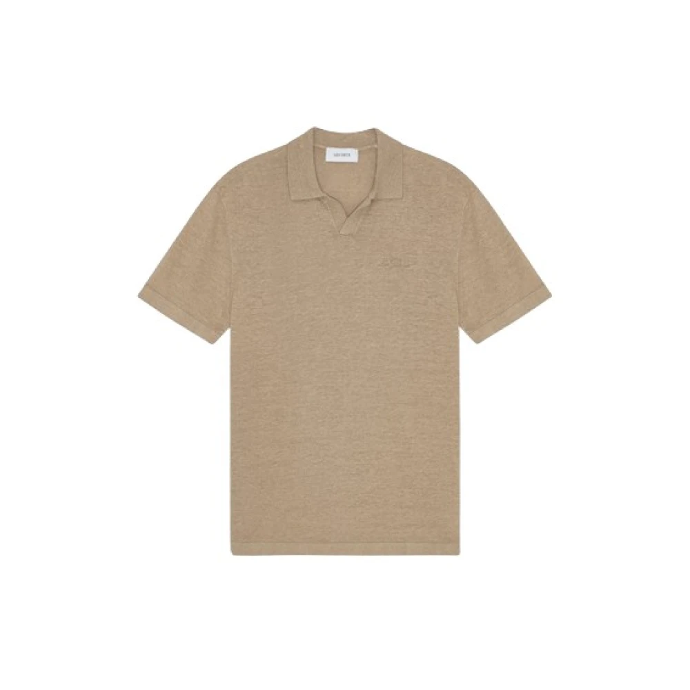 Les Deux Men's Beige Polo Shirts, M, Emmanuel Knit Polo