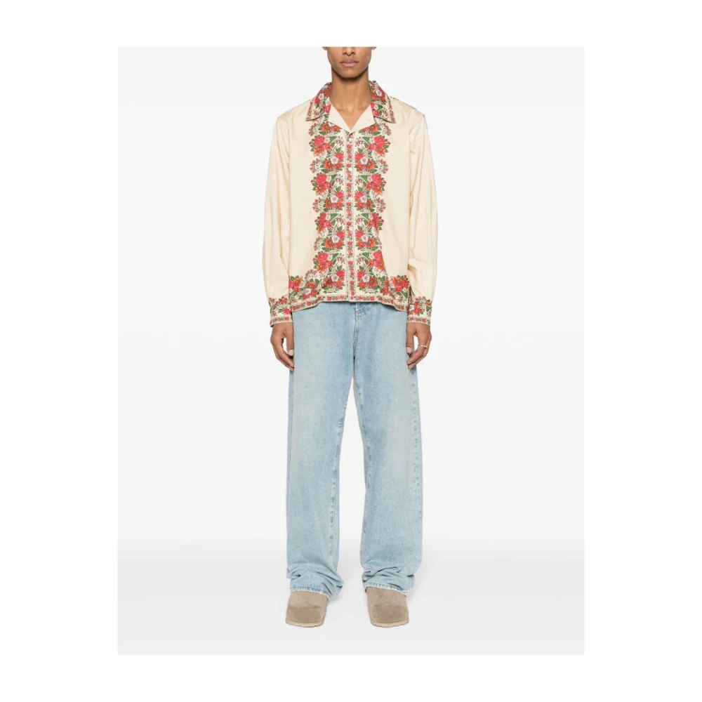 Bode Winterboeket Lange Mouwen Shirt Beige Heren