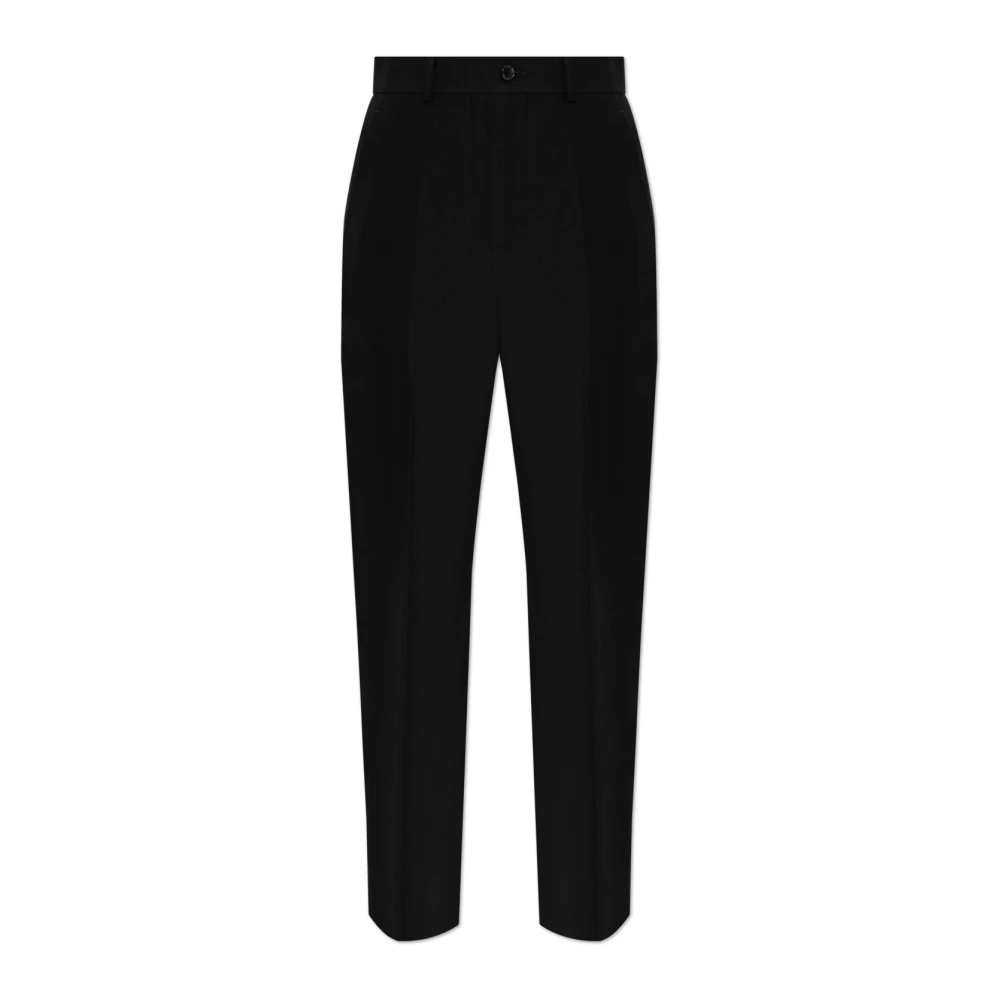 Comme des Garçons Wollen broek met vouw Black Dames