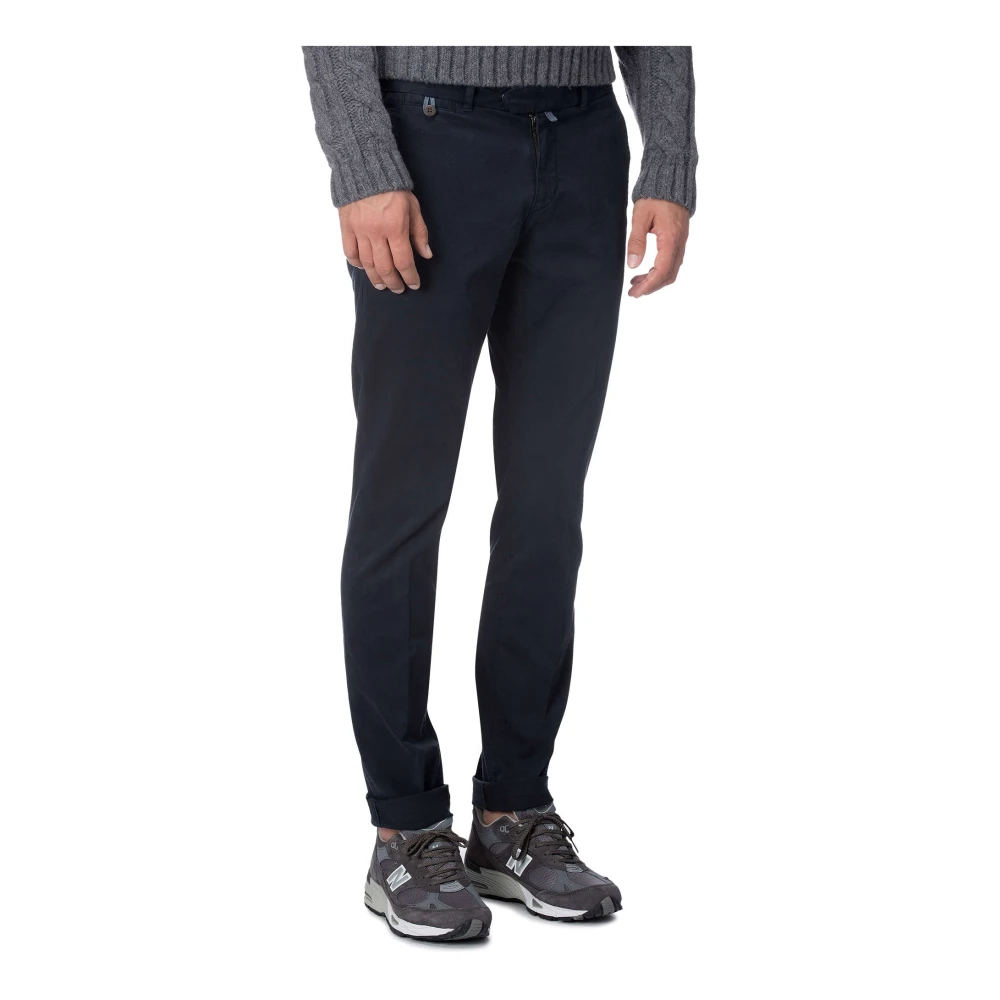 Woolrich Donkerblauwe Stretch Twill Chino Broek Blue Heren