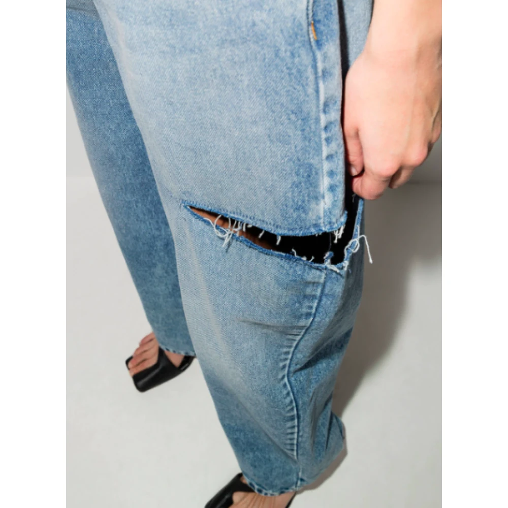 Maison Margiela Blauwe Denim 5-Pocket Broek Blue Dames