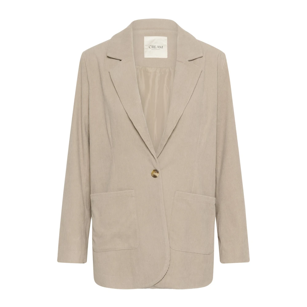 Cream Beige Blazers, Female, Xl, Kanna Corduroy Blazer