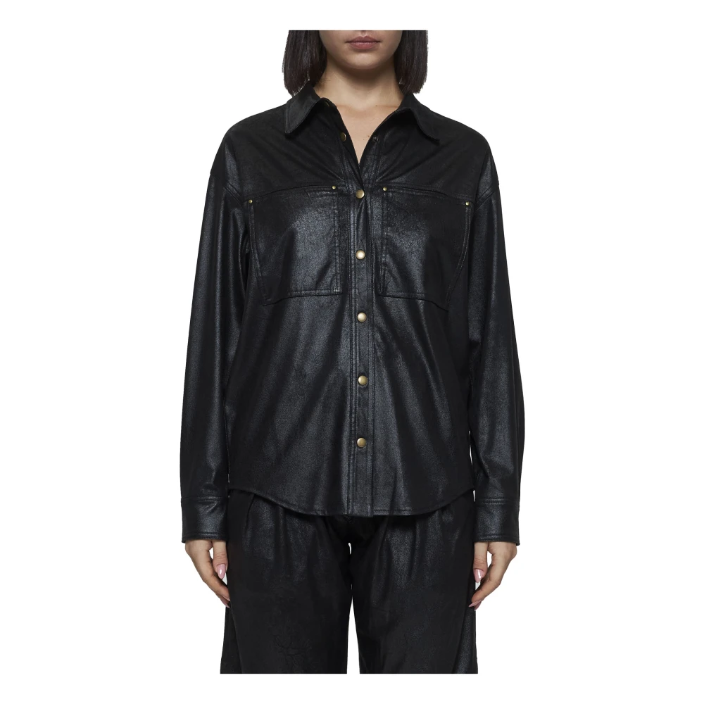 Isabel marant Zwarte Faux Suede Shirt Black Dames