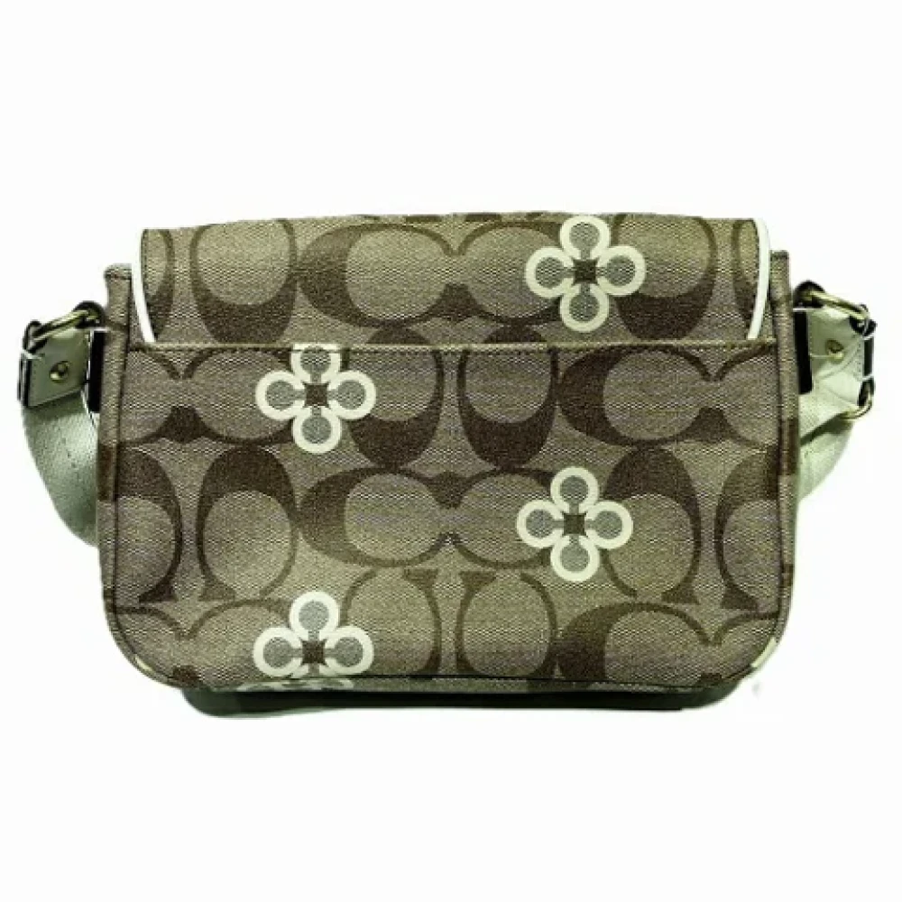 Coach Pre-owned Coated canvas shoulder-bags Green Dames