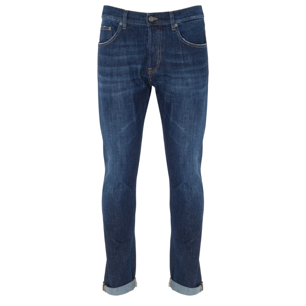 Dondup Icon Denim Stretch Jeans in Donkerblauw Blue Heren