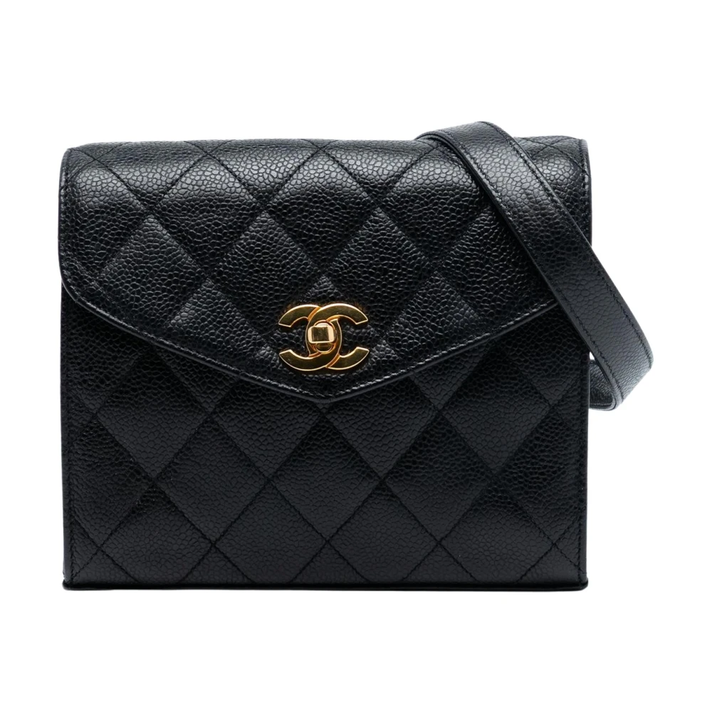 Chanel Vintage Women's Black Pre-Owned Belt Bag