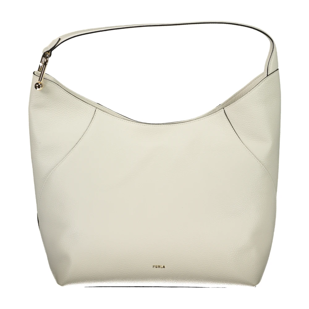 Furla Vrouw Beige Tassen Dames, One Size, Leer, Lara Schoudertas