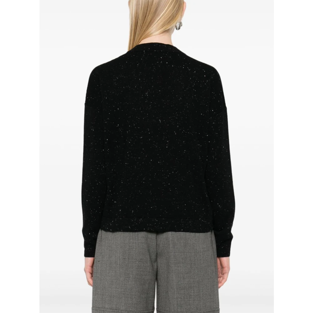 PESERICO Stijlvolle Gebreide Top Black Dames