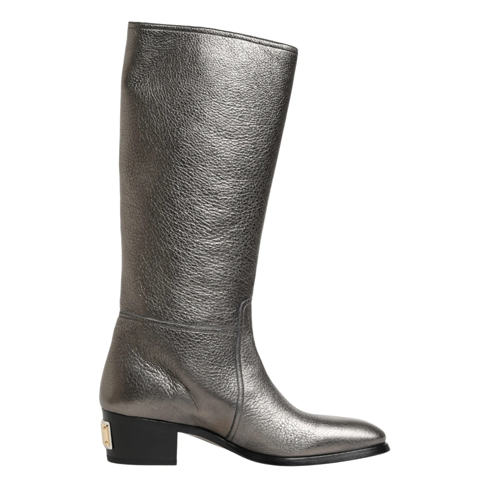 Dolce & Gabbana Women's Gray Knee High Boots