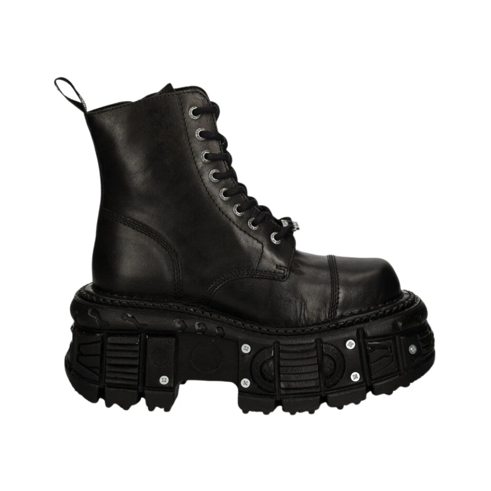 New Rock Donna Nero Scarpe, 40 Eu, New, - Immagine 2
