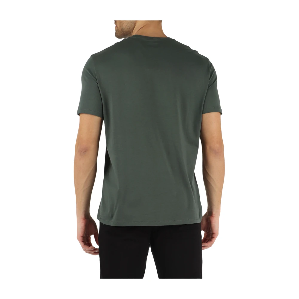 Armani Exchange Regular Fit Katoenen T-shirt met Verhoogd Logo Green Heren