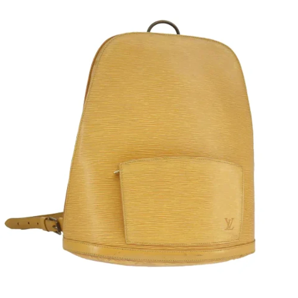 Louis Vuitton Vintage Pre-owned Leather backpacks Yellow Dames