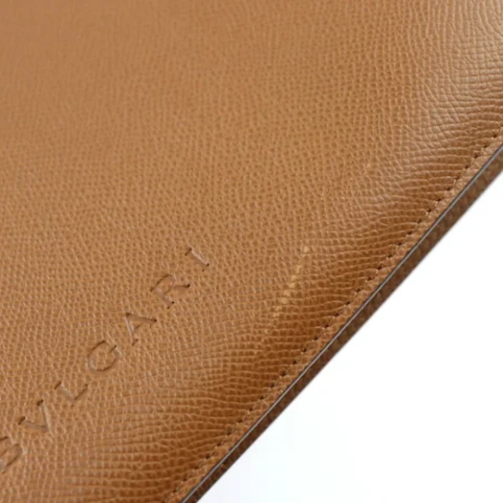 Bvlgari Vintage Pre-owned Leather shoulder-bags Brown Dames