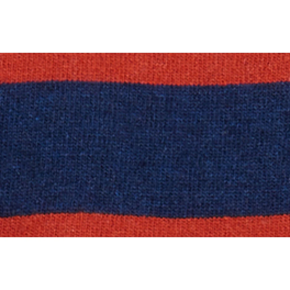 Gallo Blauwe Wol Kasjmier Crew-Neck Sweater Multicolor Heren