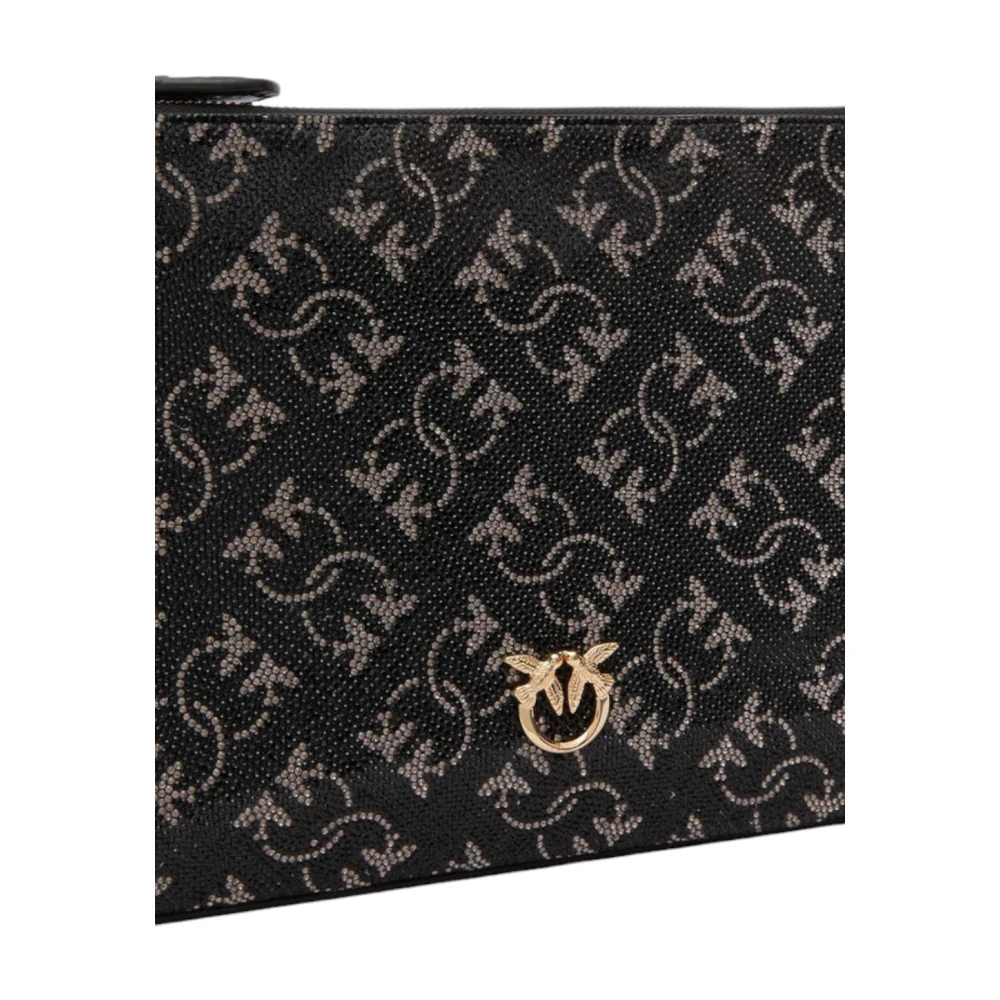 pinko Stijlvolle Leren Tas Black Dames