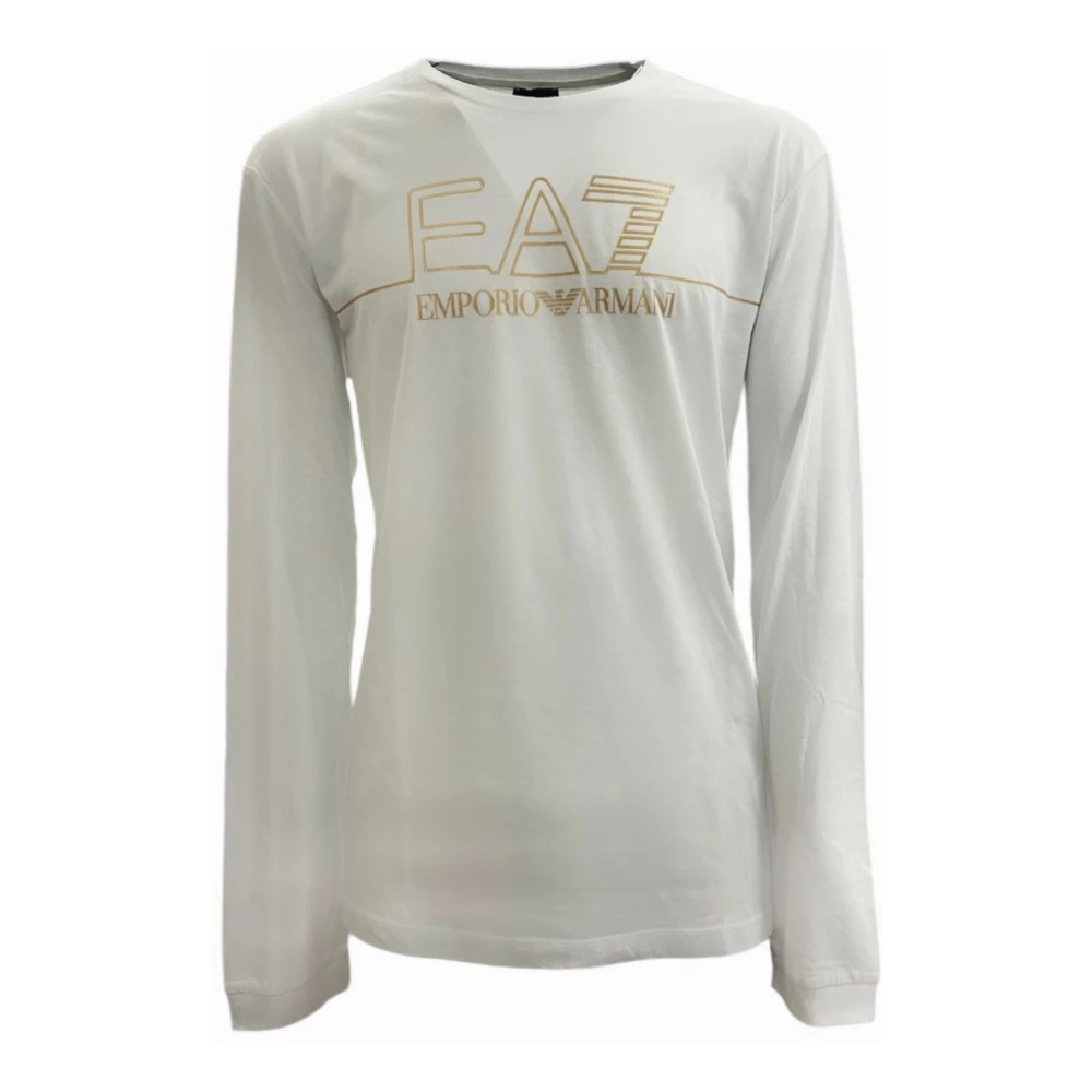 Emporio Armani Ea7 Men's White Long Sleeve T-Shirt 6Kpt31pjm9z1100 - Long Sleeve T-Shirts - 3XL - Tops
