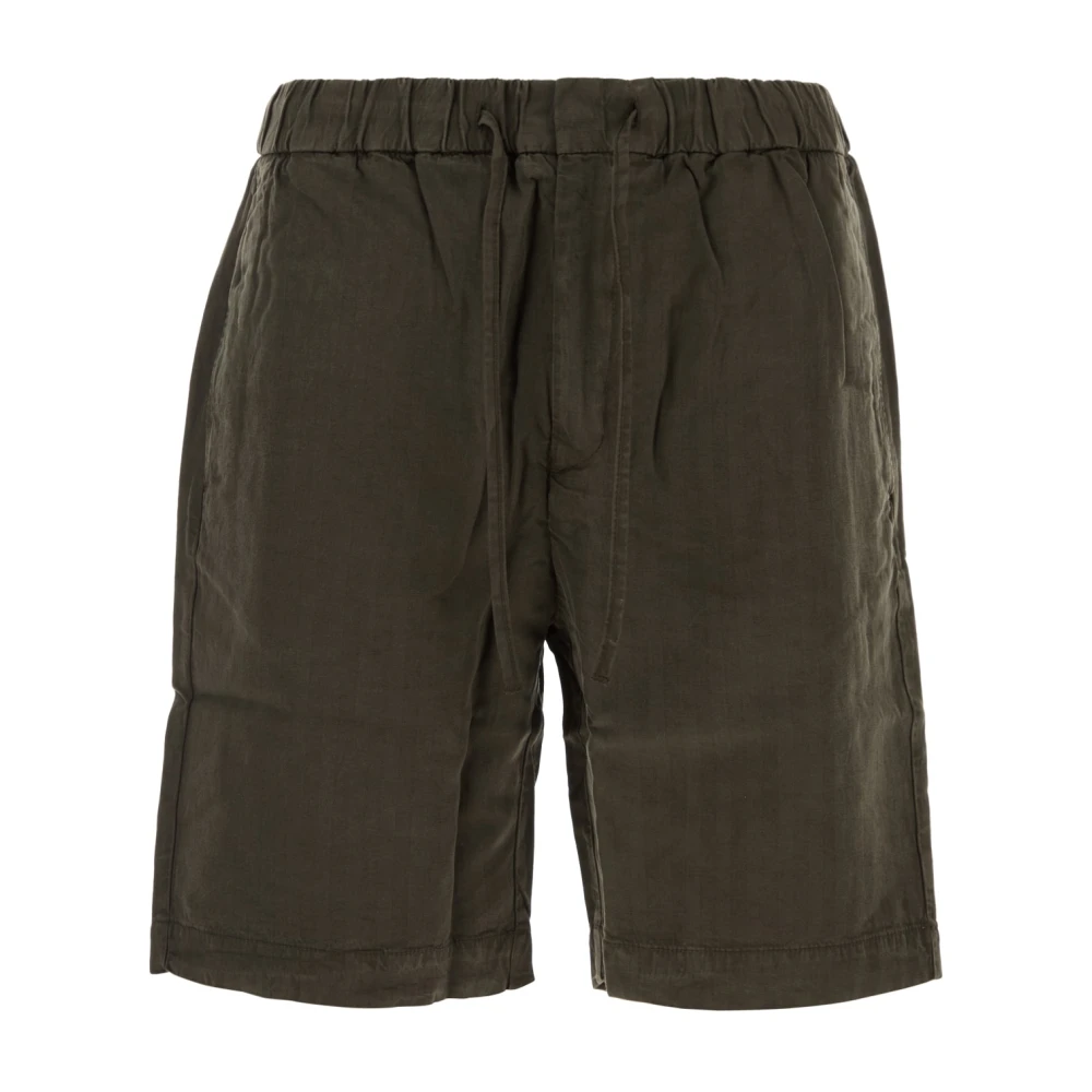 Frescobol Carioca Men's Green Felipe Herringbone Drawstring Shorts