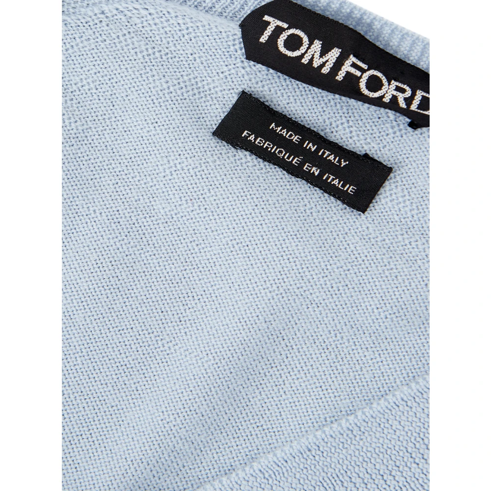 Tom Ford V-neck Knitwear Blue Heren