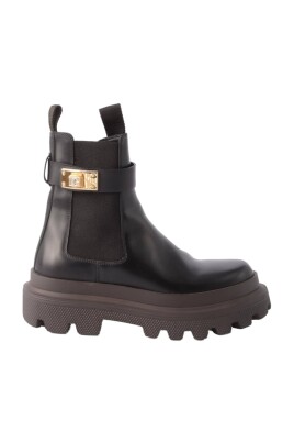 Dolce & Gabbana Elegant Black Chelsea Slip-On Boots Dolce & Gabbana Black Leather Ankle Boots Slip On Shoes main image 4