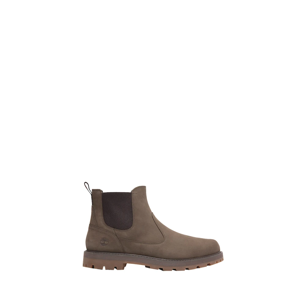 Timberland Uomo Marrone, Pelle Per Tb0a6a4wem51 Stivaletti Chelsea In Pelle Marrone Britton Road (45), Basso, Nessuno, Casual, Taupe, Sostenibile - Immagine 3