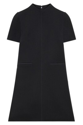 robe-trapeze-en-twill-a-manches-courtes