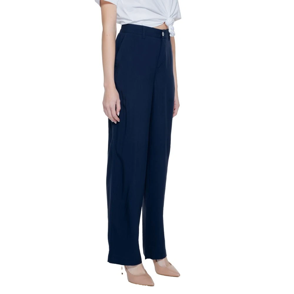 Street One Blauwe Viscose Palazzo Broek Collectie Blue Dames
