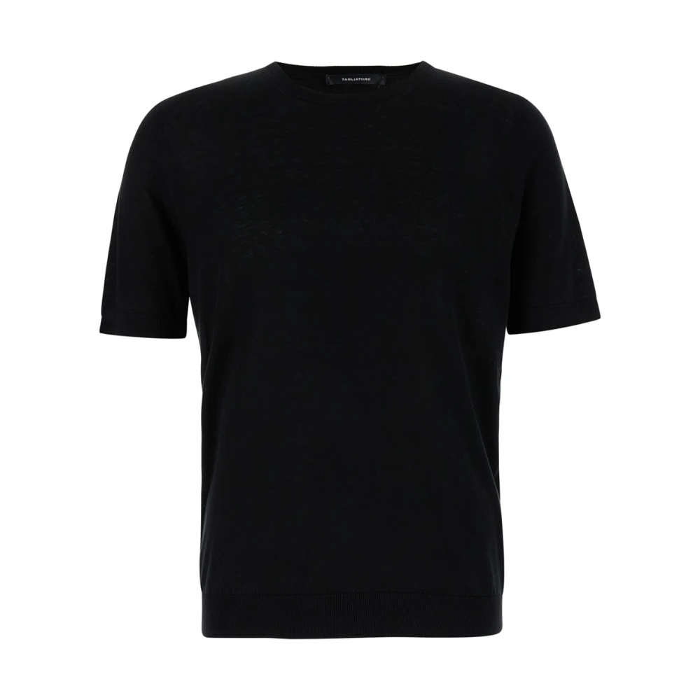 Tagliatore T-Shirts Black Heren