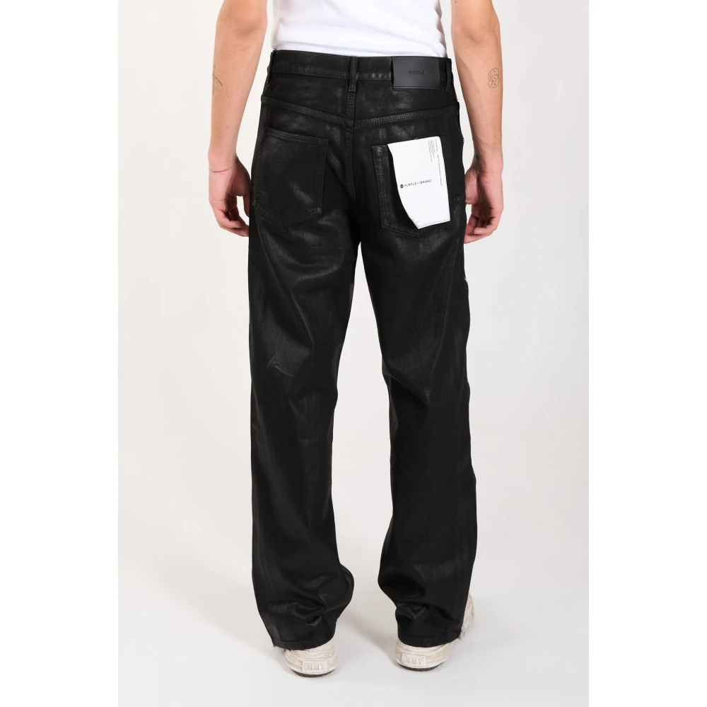 Purple Brand Baggy Jeans met knoopsluiting Blue Heren