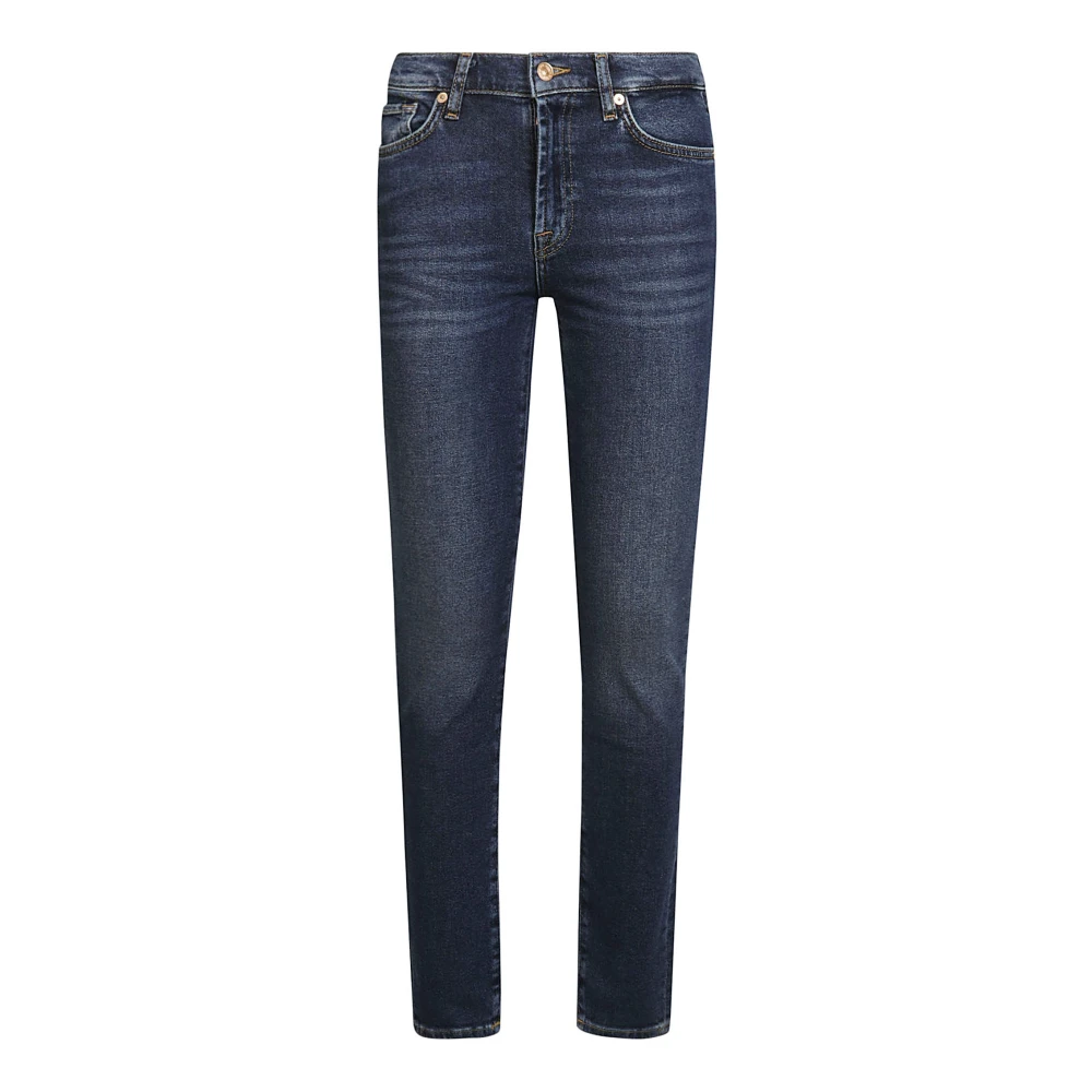 7 For All Mankind Slim Fit Jeans Donkerblauw Blue Dames