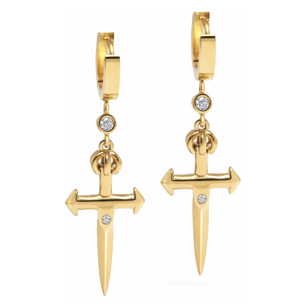 Skyfall Small Sword Earrings in Gold